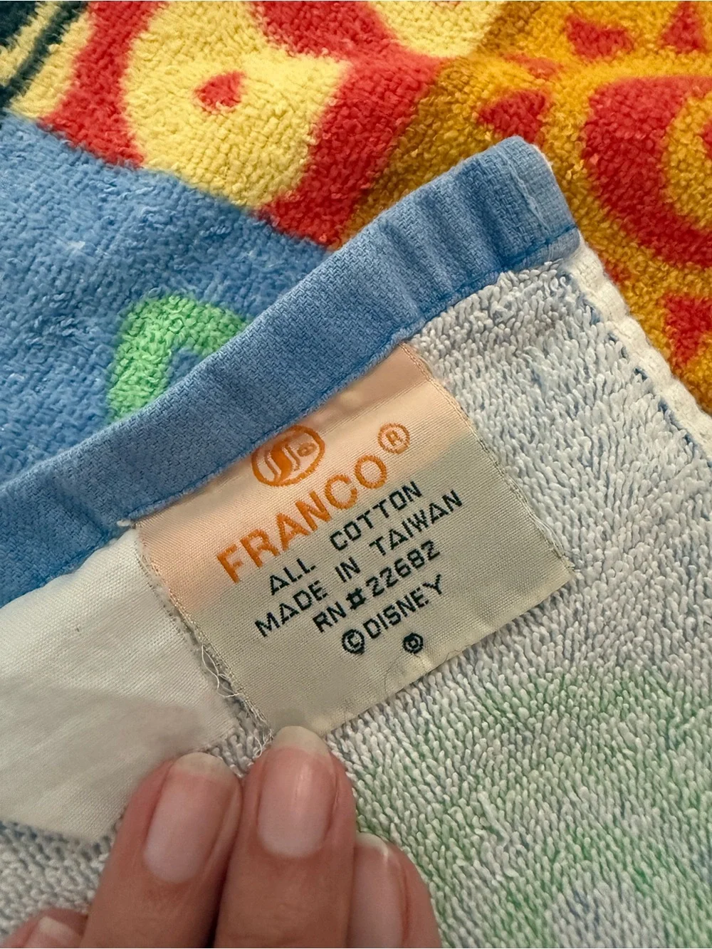 Vintage 90s Disney The Lion King Simba Beach Pool Towel Franco Cotton